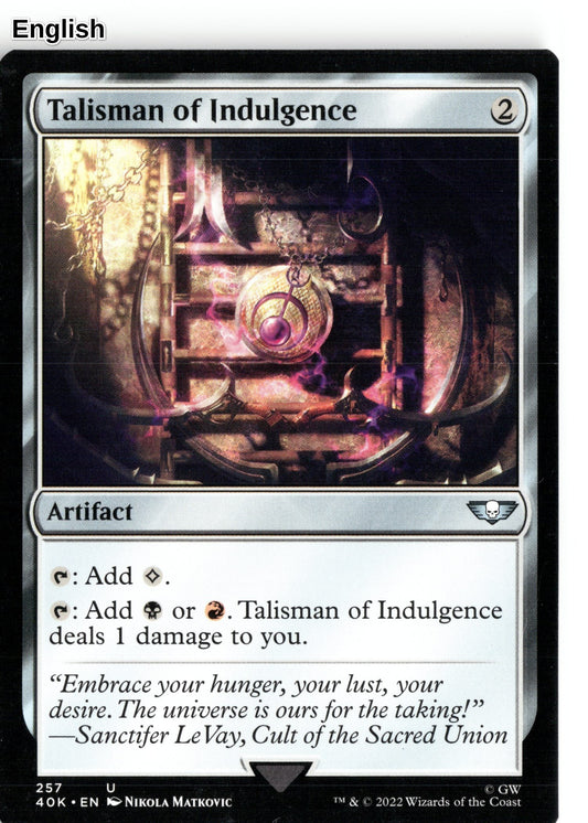 Talisman of Indulgence