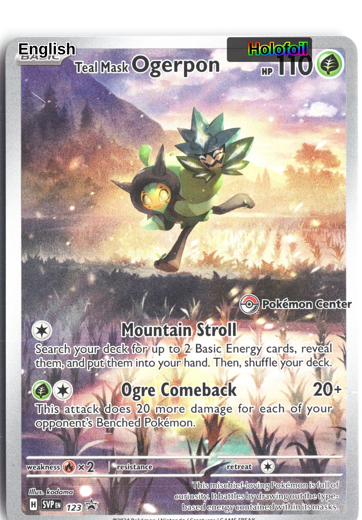 Teal Mask Ogerpon - 123 (Pokemon Center Exclusive)