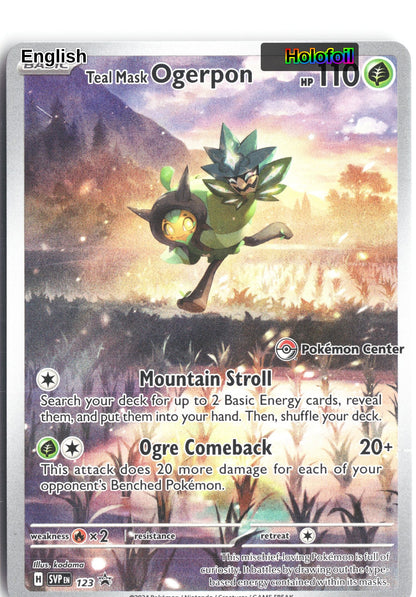 Teal Mask Ogerpon - 123 (Pokemon Center Exclusive)