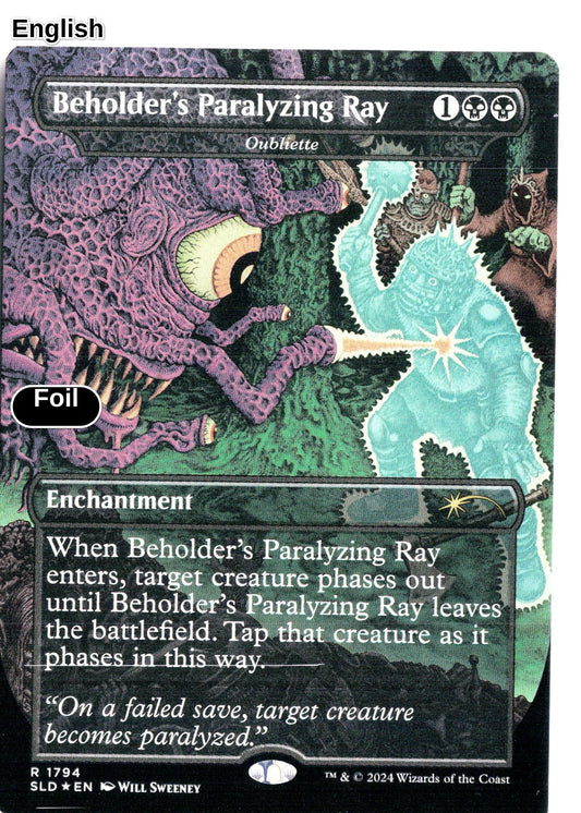 Beholder's Paralyzing Ray - Oubliette (Rainbow Foil)