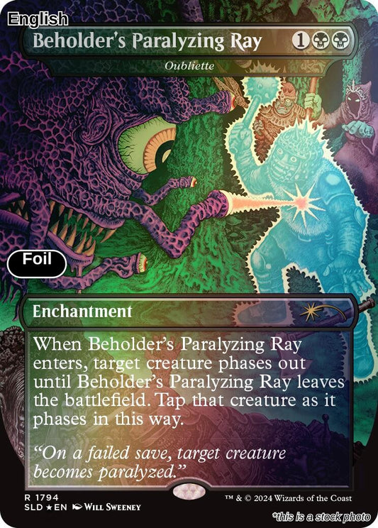 Beholder's Paralyzing Ray - Oubliette (Rainbow Foil)