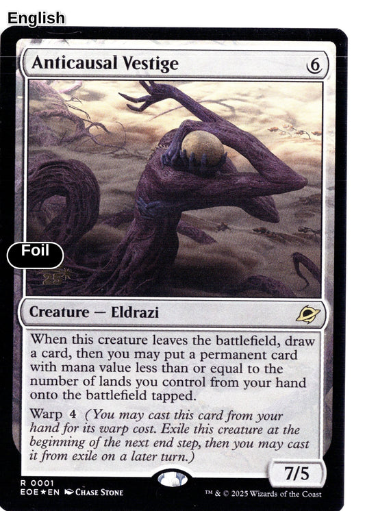 Anticausal Vestige