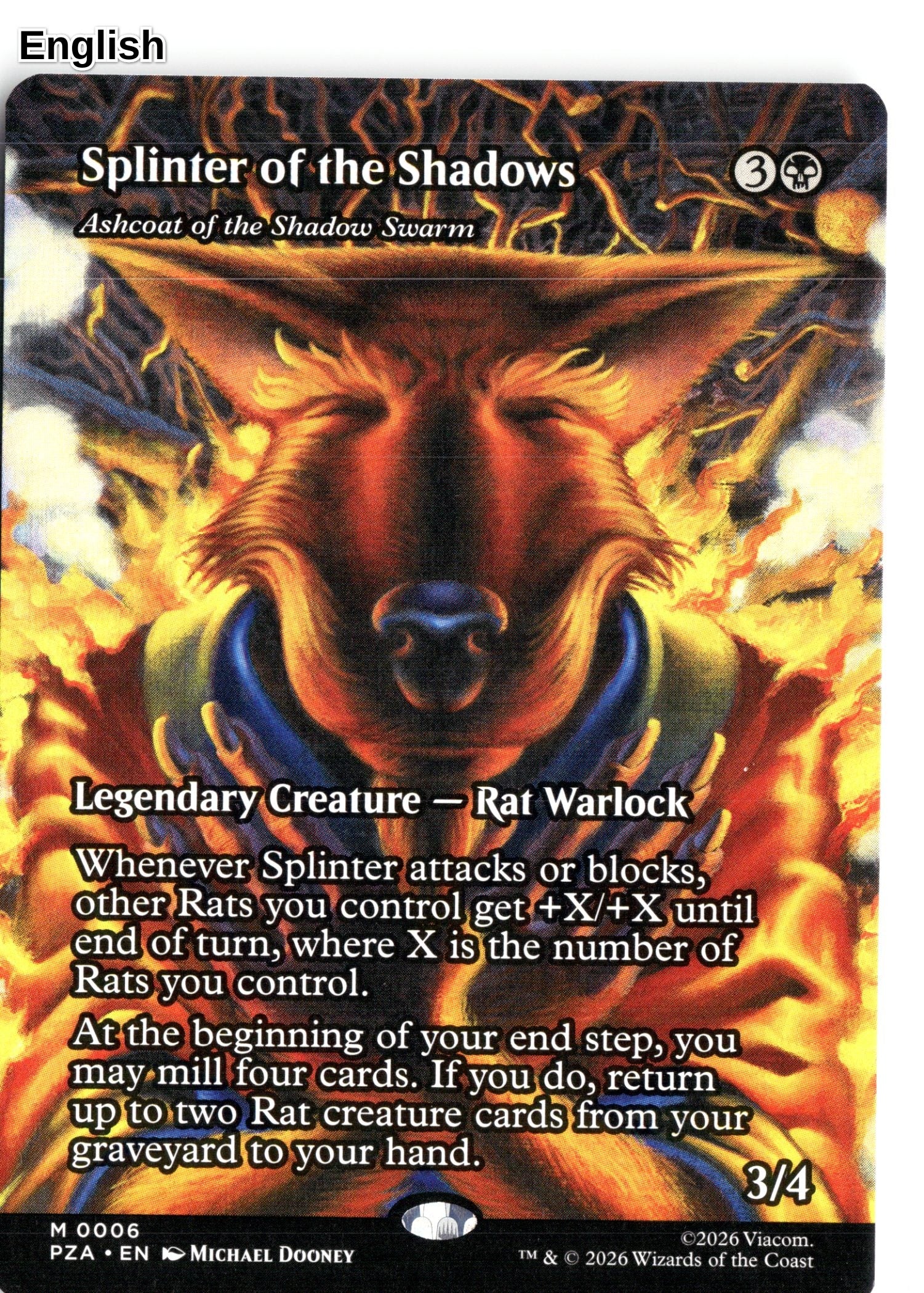 Splinter of the Shadows - Ashcoat of the Shadow Swarm (Borderless)