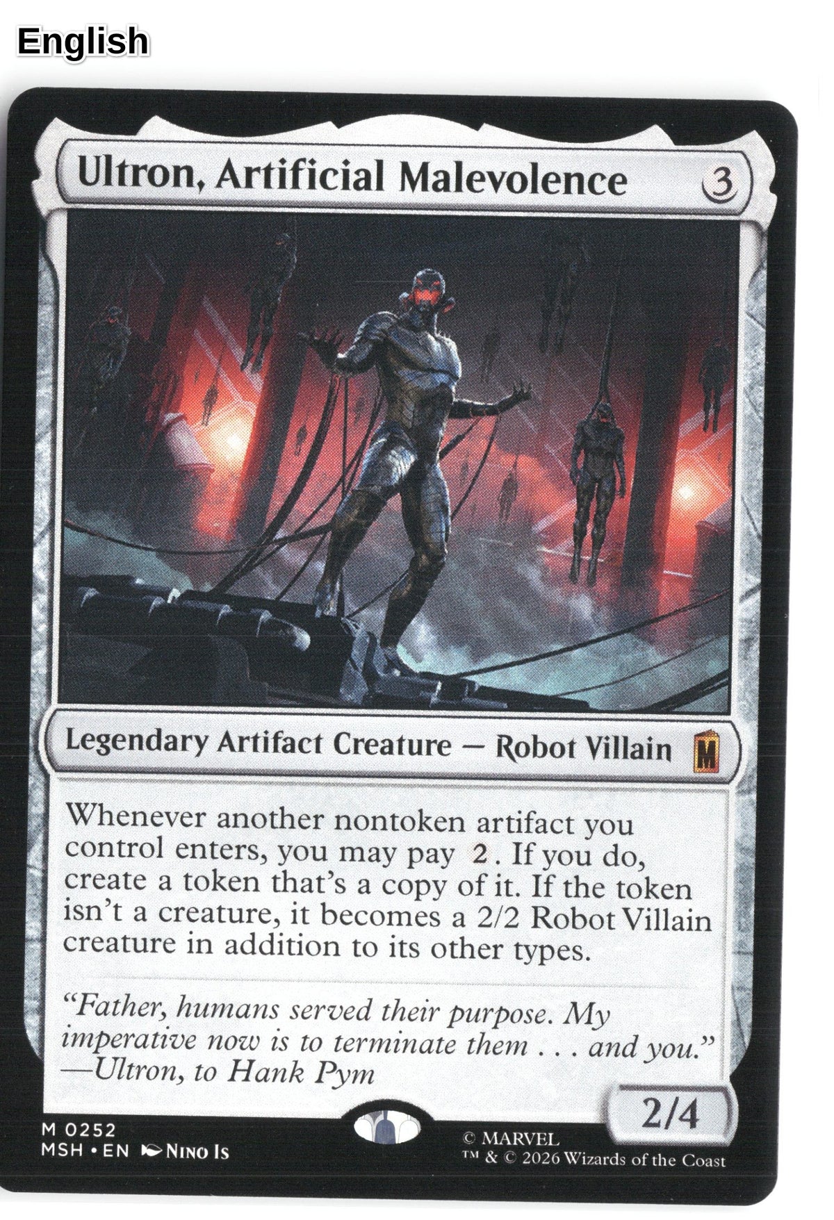 Ultron, Artificial Malevolence