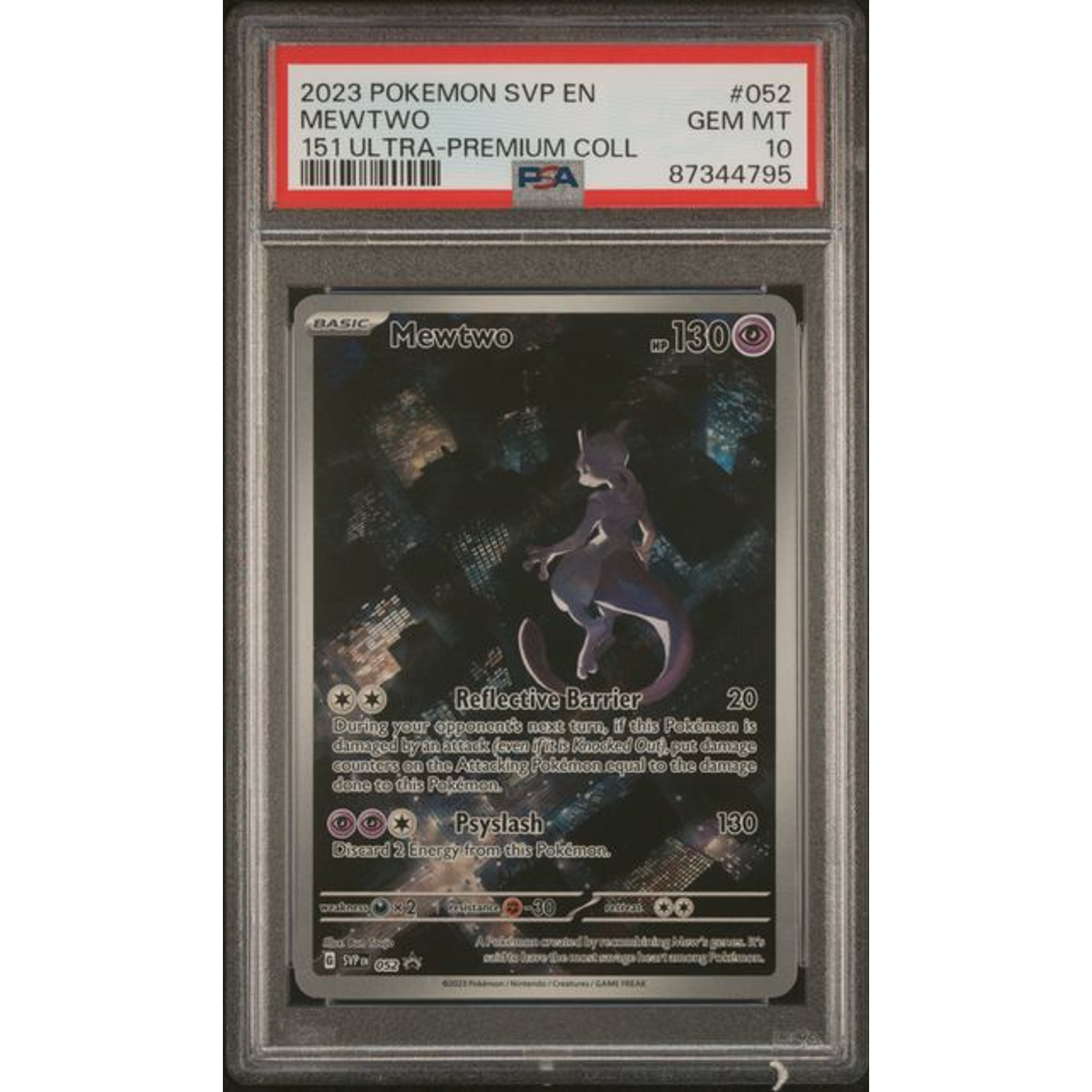 2023 Pokemon 151 Ultra-premium Coll Mewtwo #52 PSA 10 Front