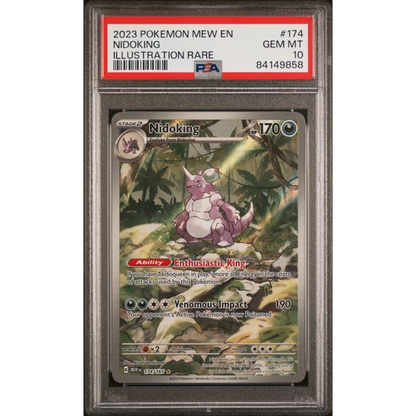 2023 Pokemon Illustration Rare Nidoking #174 PSA 10 Front